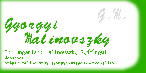 gyorgyi malinovszky business card